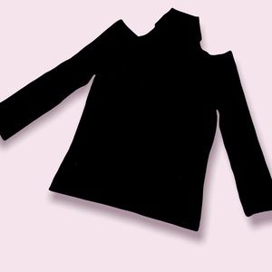 NWOT - WHBM SILK-Blend bare shoulder sweater (Black)